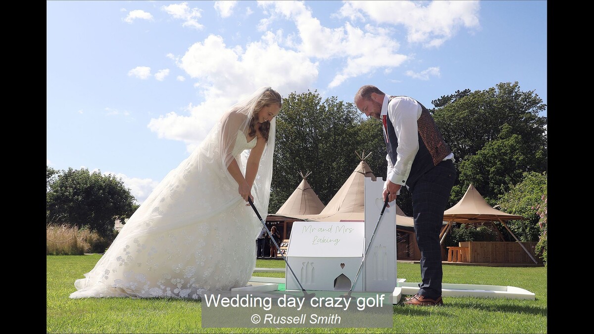 Wedding day crazy golf
